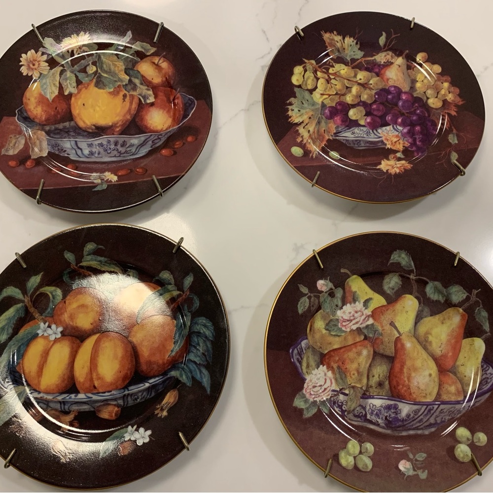 Limoges Fruit Plates Set of 4